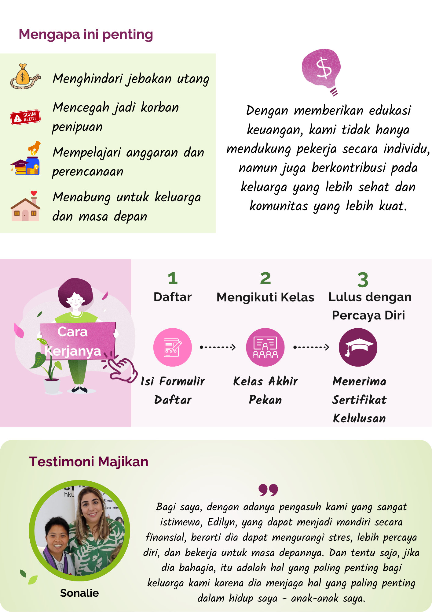 Mengapa pendidikan keuangan penting bagi pekerja rumah tangga?